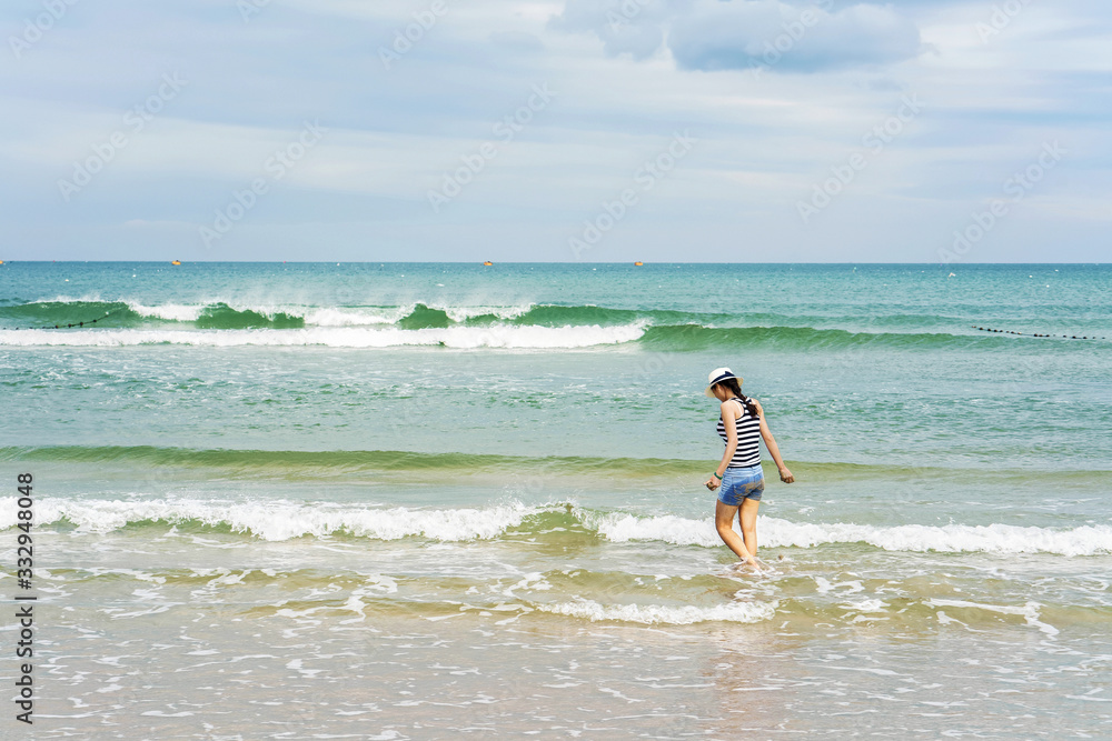 Young girl at the China Beach Danang Vietnam