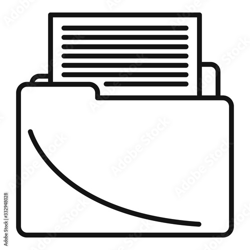 Course folder edit icon. Outline course folder edit vector icon for web design isolated on white background