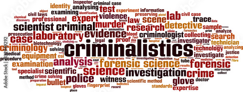Criminalistics word cloud