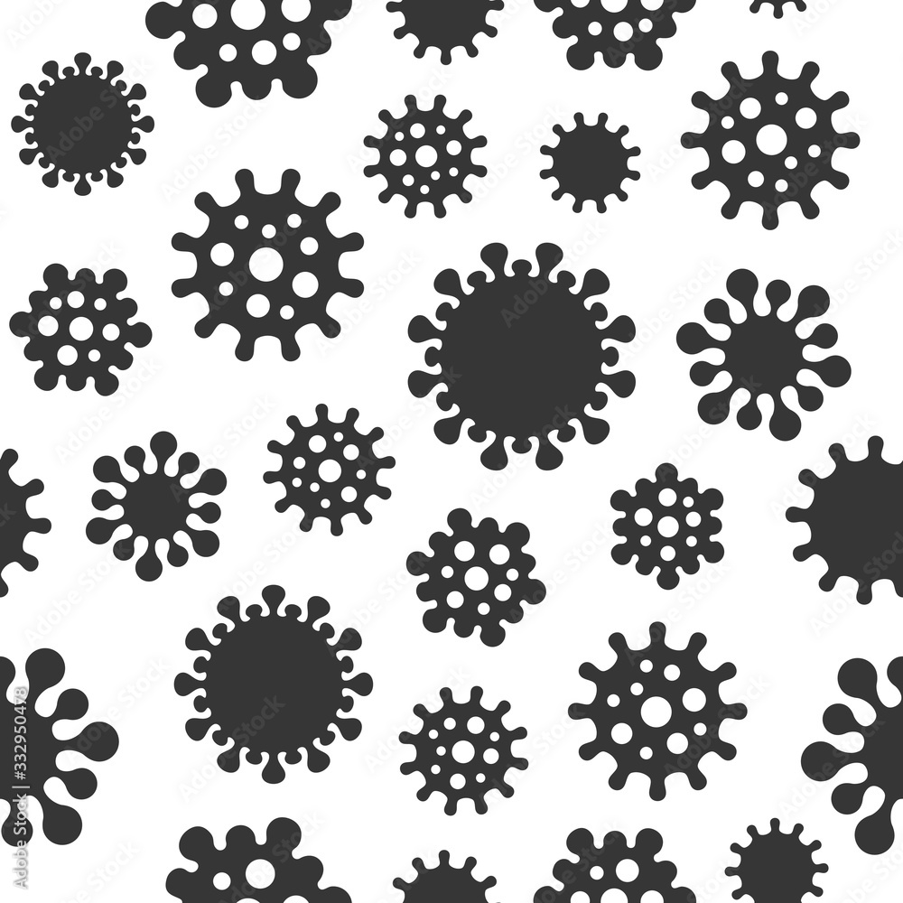 Coronavirus Seamless Pattern on White Background. Vector Coronavirus Seamless Pattern on White Background. Vector