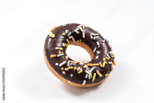 Donuts on a white background.