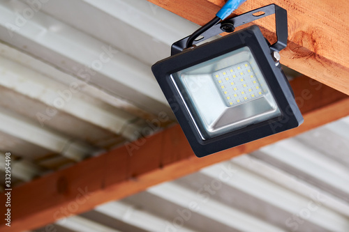 LED flood light, spot light on the top of the roof