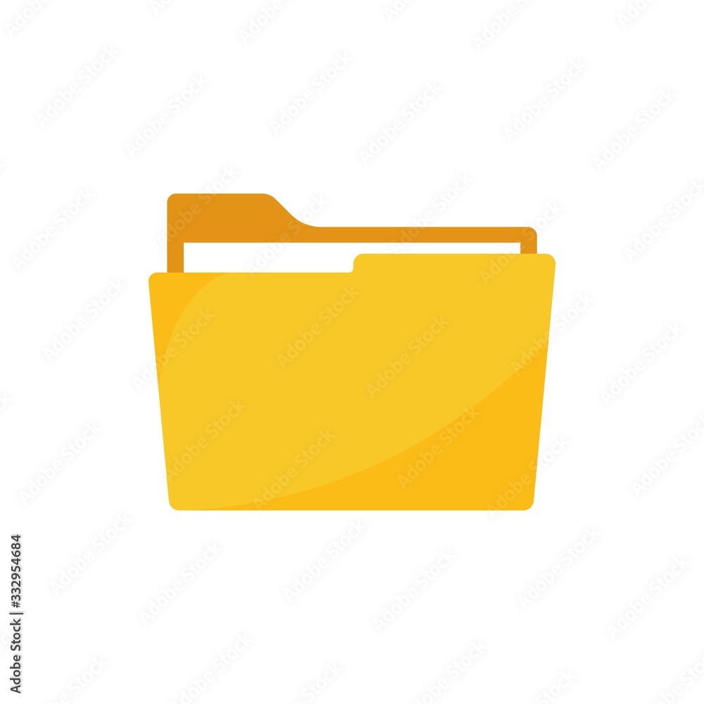 Folder Flat icon vector illustration Folder Flat icon vector illustration
