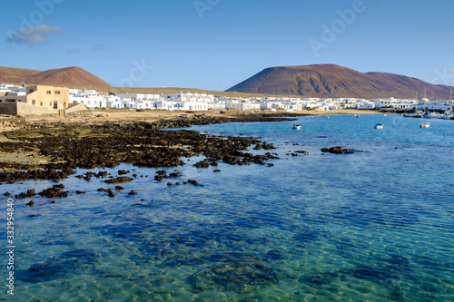 caleta de sebo view in the coastline of la graciosa, canary islands