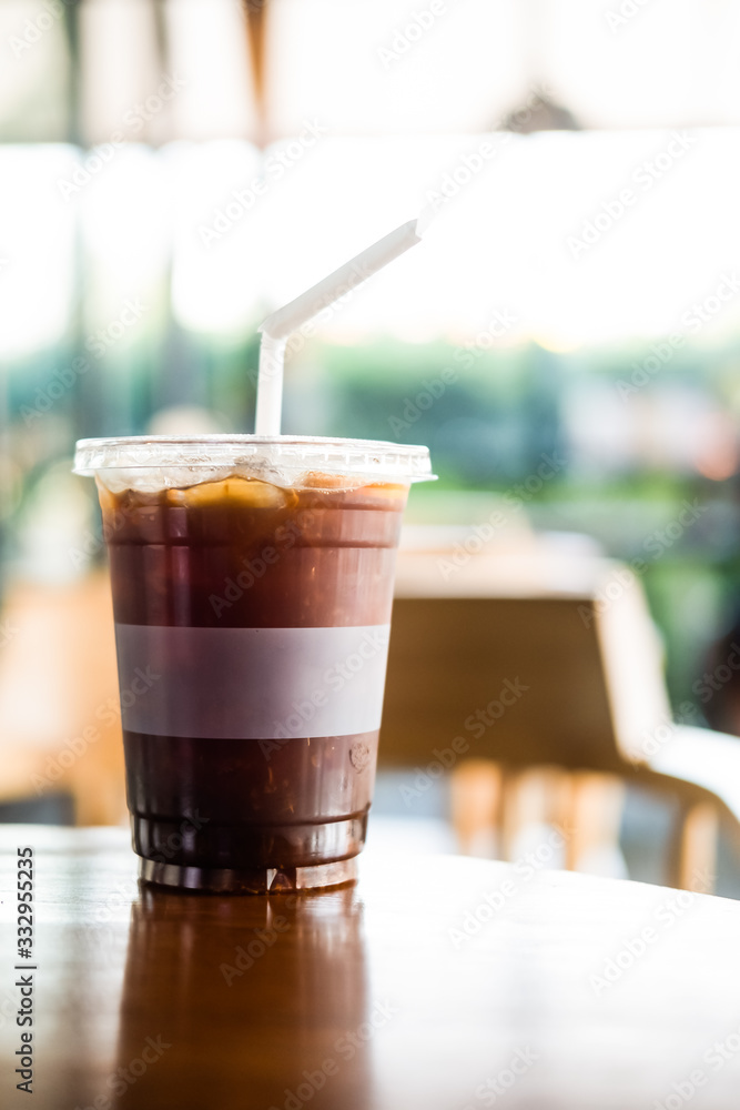 Iced americano coffee mix with orange juice and slice orange Iced americano coffee mix with orange juice and slice orange