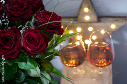 Blumen, Wein