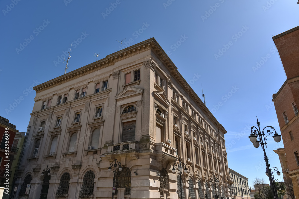 Fototapeta premium Ancient Mussolini Buildings in Foggia, Italy