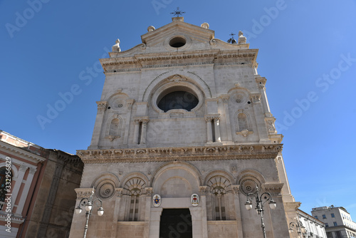 Obraz na plátně Foggia Cathedral by Morning With Clear Blue Sky