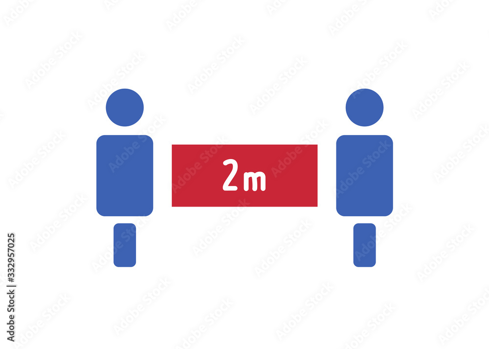 Covid-19 Social Distance Icon - Coronavirus Containment Covid-19 Social Distance Icon - Coronavirus Containment