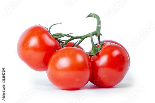 Wallpaper Mural tomatoes on a branch isolated on white background Torontodigital.ca