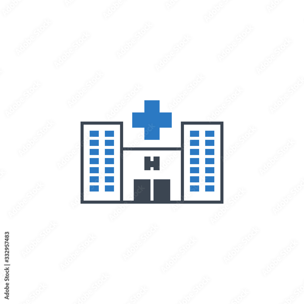 Hospital related vector glyph icon.