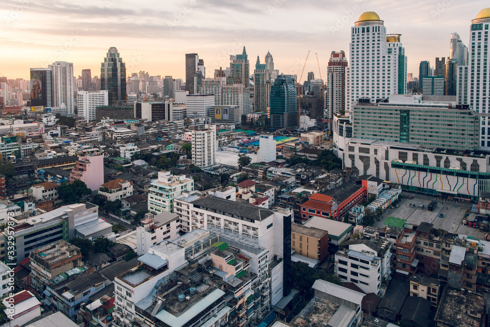 Bangkok, Thailand January 20, 2017. Dawn in the Bangkok metropolis