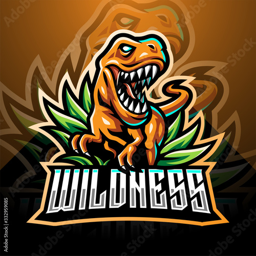 Dinosaur sport mascot logo design