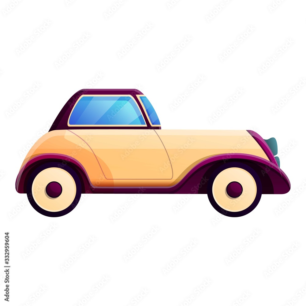History car icon. Cartoon of history car vector icon for web design isolated on white background