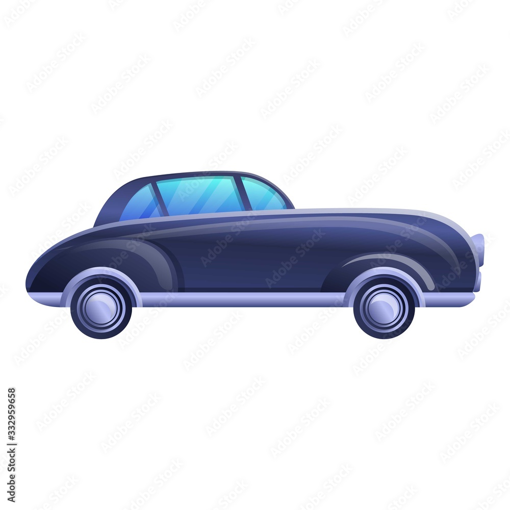 American old car icon. Cartoon of american old car vector icon for web design isolated on white background