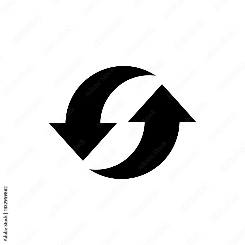 Synchronization Vector Colour With Glyph Icon Illustration Synchronization Vector Colour With Glyph Icon Illustration