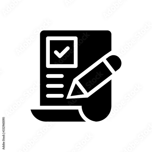 Checklist Vector Colour With Glyph Icon Illustration