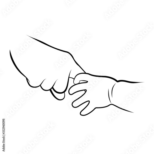 black and white baby hand holding elderly hand fingers drawing