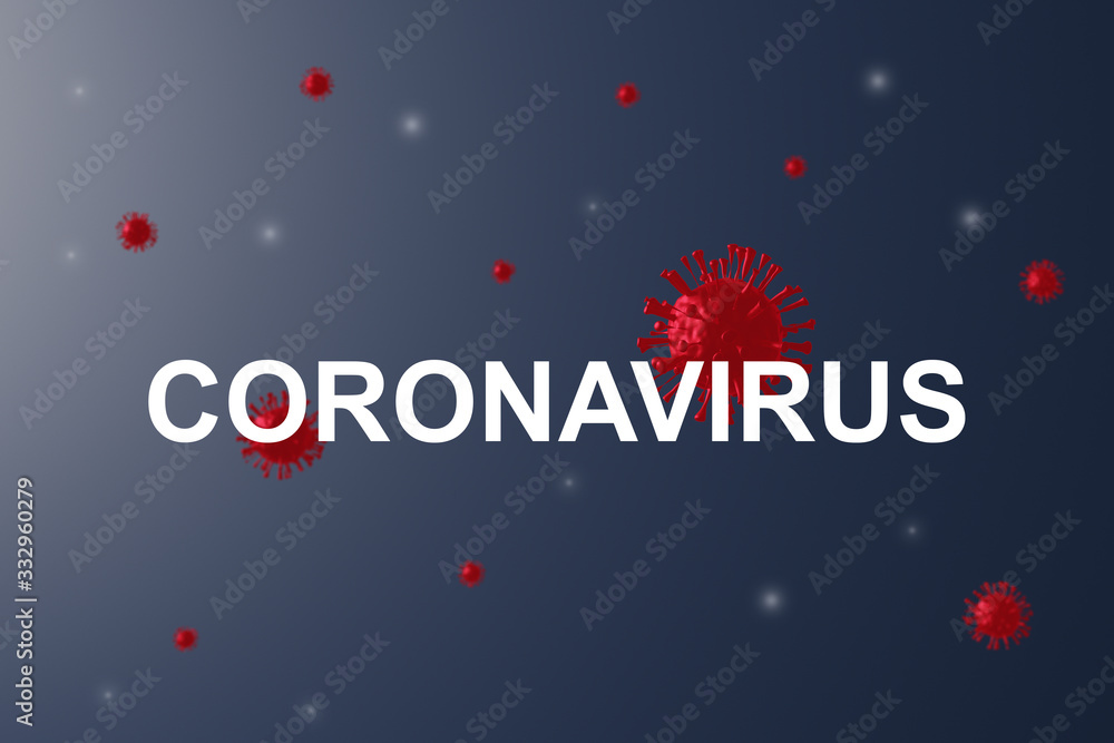 Covid-19, 3D illustration of a respiratory pathogenic virus from Asia - Dangerous Asian Corona Virus - Image of particles floating in the void with written - Copy space Covid-19, 3D illustration of a respiratory pathogenic virus from Asia - Dangerous Asian Corona Virus - Image of particles floating in the void with written - Copy space