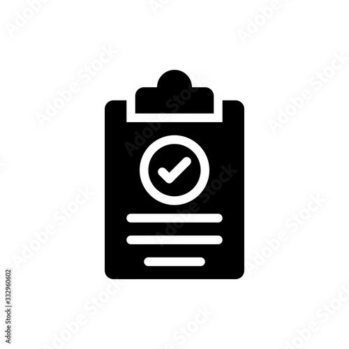 Checklist Vector Colour With Glyph Icon Illustration