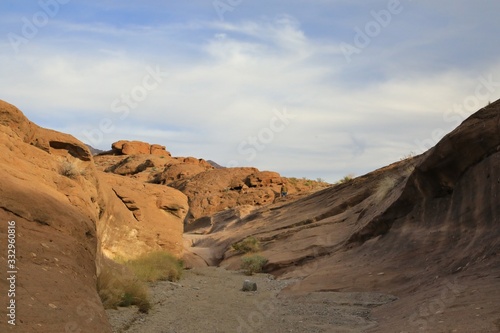 Rolling hills in the desert landscape 