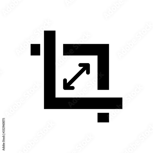 Crop Vector Colour With Glyph Icon Illustration