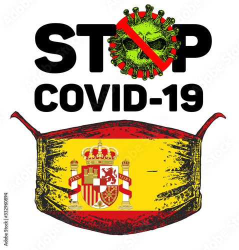 Covid-19, virus. Medical logo, medical mask, sign.