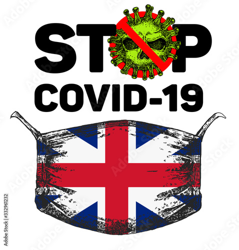 Covid-19, virus. Medical logo, medical mask, sign.