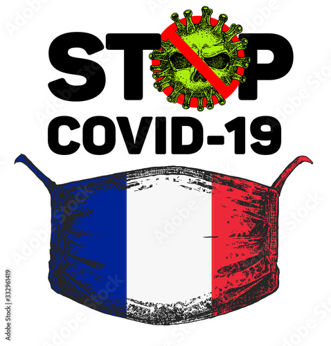 Covid-19, virus. Medical logo, medical mask, sign.