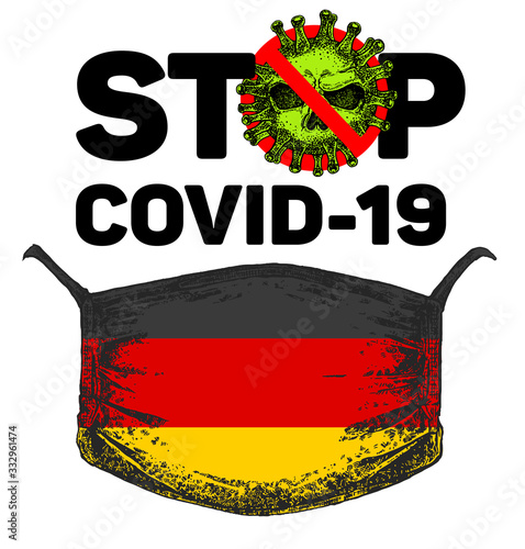 Covid-19, virus. Medical logo, medical mask, sign.