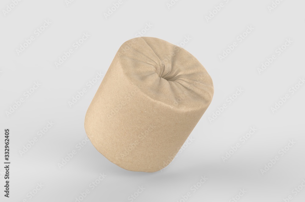 Blank Soft Toilet Paper Roll For Branding, 3d render illustration. Blank Soft Toilet Paper Roll For Branding, 3d render illustration.