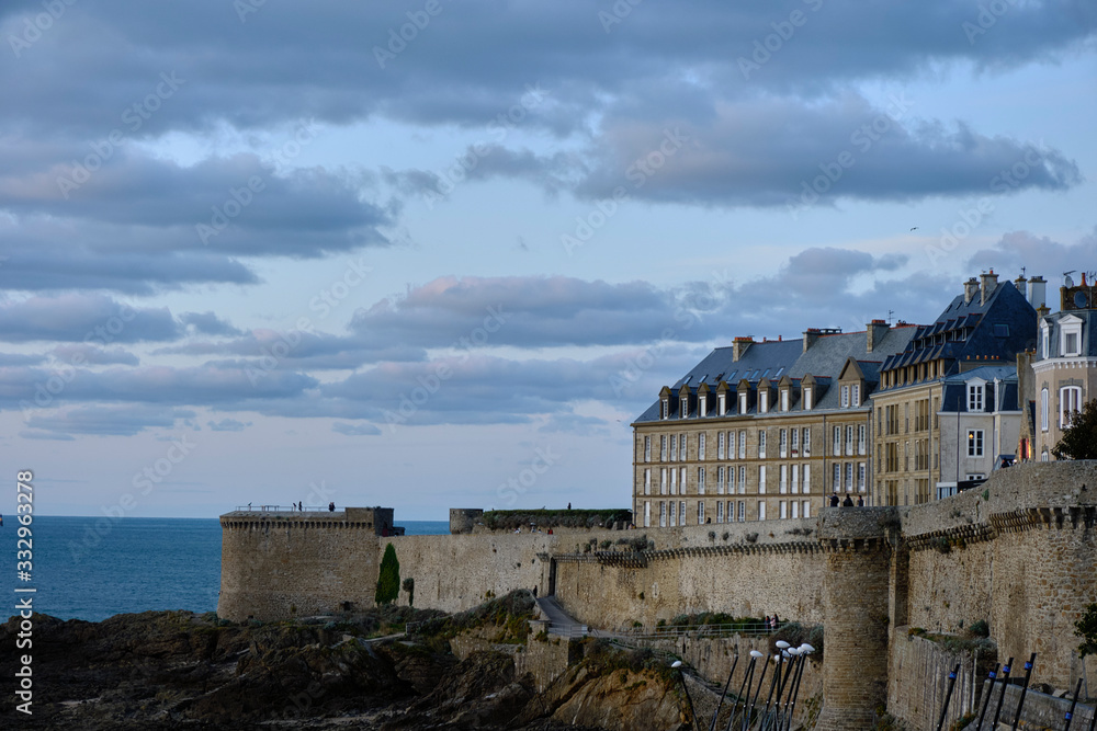 the walled city of Saint Malo in Brittany France