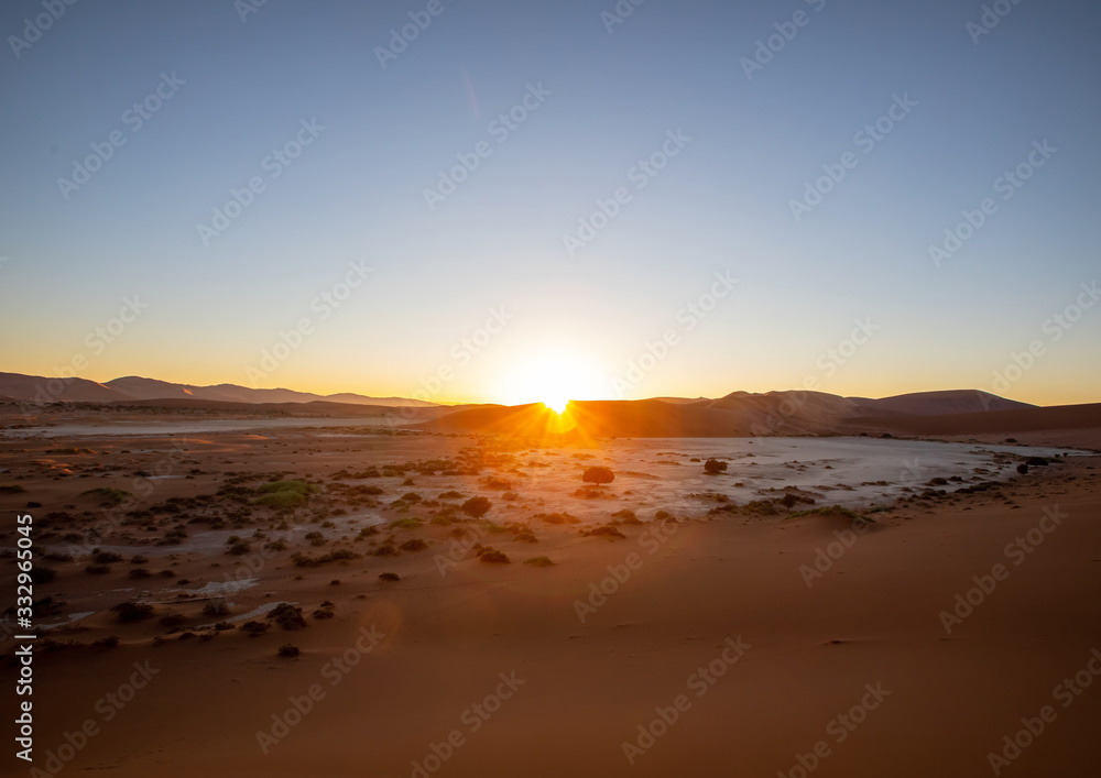 Fototapeta premium Sunset at the namib desert in Namibia