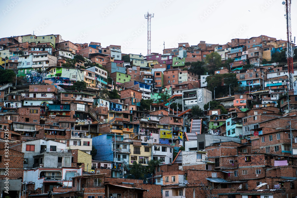 Fototapeta premium Comuna 13 Graffiti neighborhood Medellin Colombia