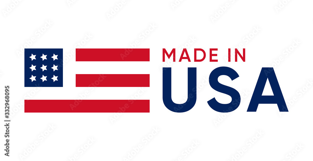 made in usa sign vector design Stock Vector Adobe Stock