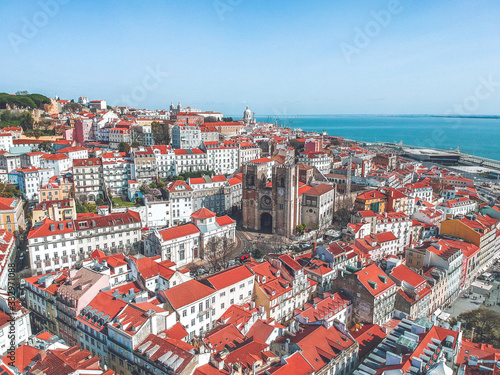 Obraz na płótnie Lisbon aerial w salonie