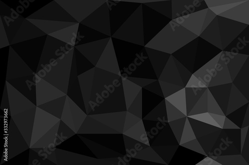 Abstract geometric black low poly vector background