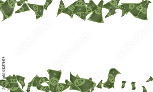 Dollar sign. American money. Cash background, us bill. Money falling.