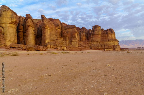Solomon Pillars rock formation, in the Timna Valley
