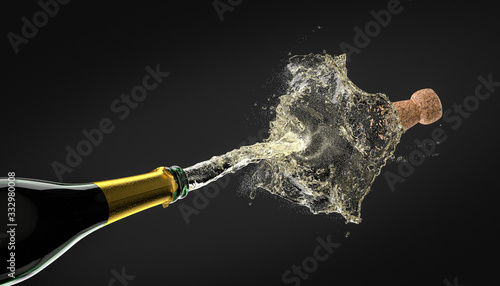 detail of a cork of a bottle of champagne,