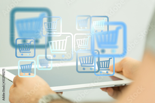 Shopping cart as part of th...