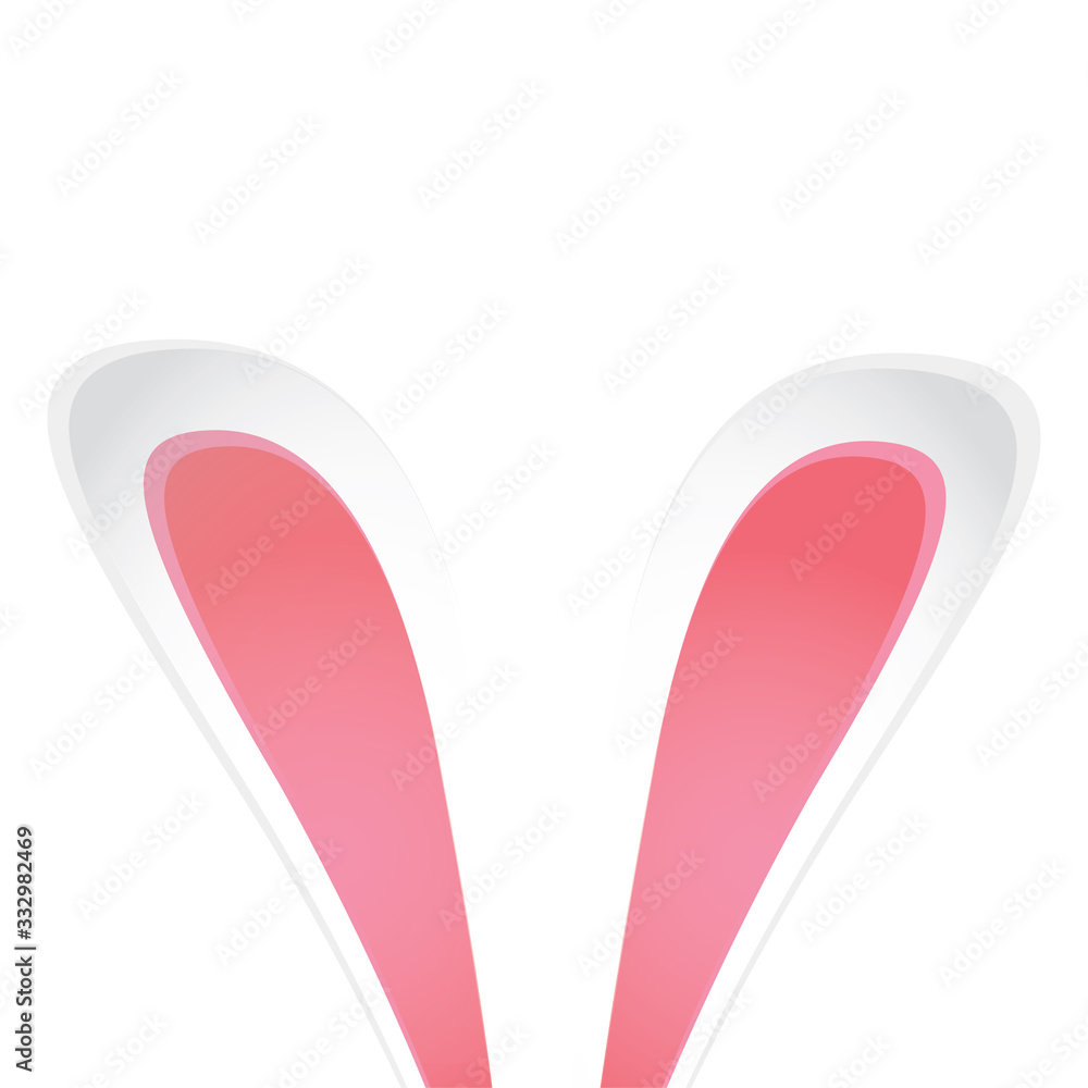 Isolated bunny ears Isolated bunny ears