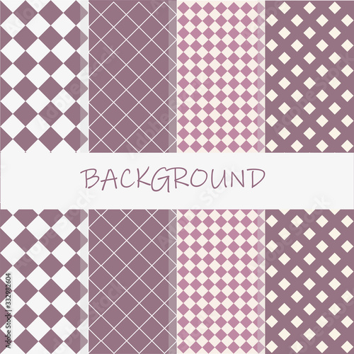  Backgrounds.Retro style.Rhombuses.Circles.Vector