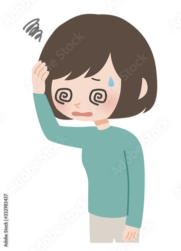 体調不良の女性