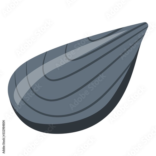 Mussel clam icon. Isometric of mussel clam vector icon for web design isolated on white background