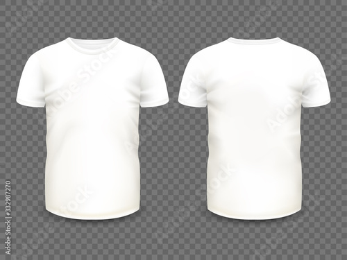 Men's white t-shirt short sleeve.