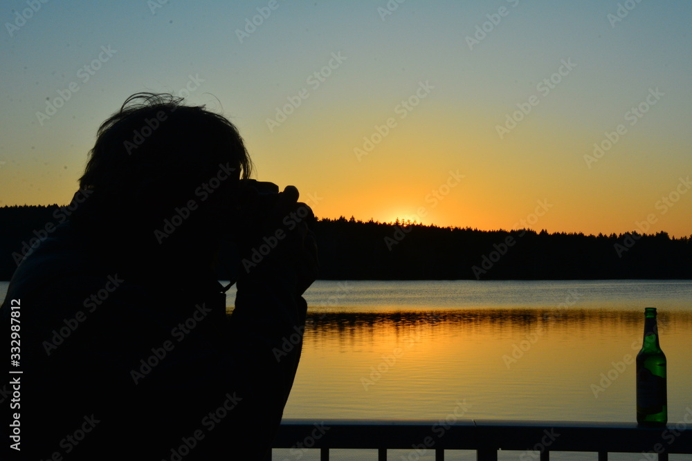 Sonnenuntergang am See