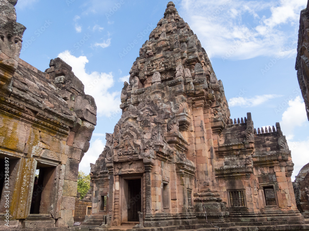 Phanom Rung Historical Park,is Castle Rock old Architecture about a thousand years ago at Buriram Province,Thailand