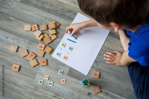 Obraz na plátne children learning ant home