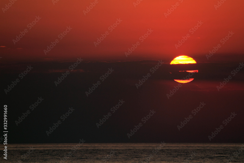 sunset at the sea sunset at the sea